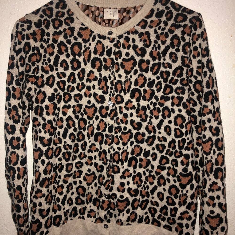 Leopard-Print Cardigan